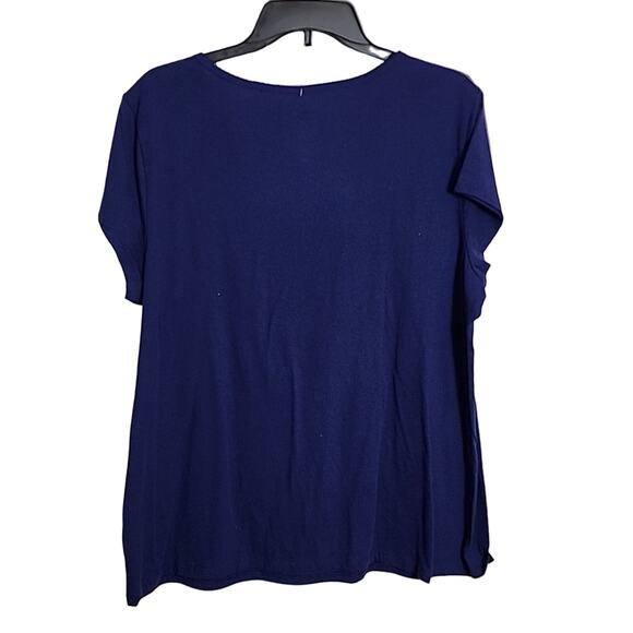 Croft & Barrow Dark Blue Floral Graphic Pajama Lounge Top, NWT, XL - Picture 5 of 5